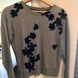 J.Crew velvet floral sweatshirt